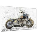 Obraz do sypialni canvas motocykl MOTOR 1 Harley Davidson loft 120x80 AleObrazy