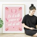Twój cytat na plakacie obrazie 50x70 cm (B2) - wybierz napis, font i tło