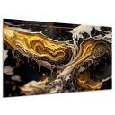 OBRAZ NOWOCZESNY Abstrakcja 102 GLAMOUR Czarno-Złoty Fluid Art 120x80