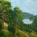 Zielono mi - zestaw 2 ręcznie malowanych obrazów akrylowych 30x24 cm