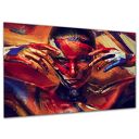 Obraz do sypialni canvas Kobieta TWARZ 19 kolory pop art body 120x80 AleObrazy
