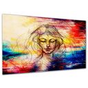 Obraz do sypialni canvas TWARZ 22 dziewczyna art grafika kolory 120x80 AleObrazy