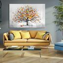 Nowoczesny obraz do salonu drukowany na płótnie z drzewem, jesienne drzewo, duży format 120x80cm