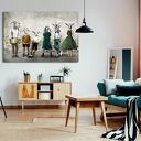 Obraz na płótnie - Kozy: Rodzina Kozłowskich z dziećmi 120x80 cm