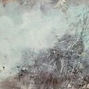Abstrakcyjny obraz Bioluminescencja nr 1 90x60 cm - technika mieszana i płatki srebra