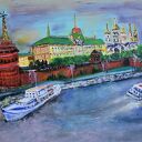 Obraz na płótnie, Kreml Rosja, 40x50x2 cm