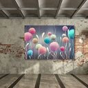 Kolorowy obraz na płótnie z dmuchawcami 120x80 cm