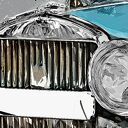 Retro Auto - obraz na płótnie z klasycznym samochodem 120x80 cm