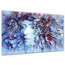 Obraz na ścianę biuro plakat TWARZ 25 liście natura fantasy 120x80