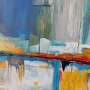 Abstrakcyjny obraz akrylowy 60x60 cm - gotowy do zawieszenia