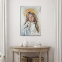 100% Ręcznie malowany Anioł na płótnie - 40x60 cm Twoja dedykacja