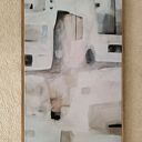 Pejzaż zimowy w abstrakcyjnym minimalizmie - akryl na płótnie 80x50 cm