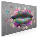 Obraz na płótnie - METALICZNE USTA - 120x80 cm (36801)