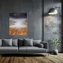 Gold rush 12 - abstrakcja strukturalna z metalicznym blaskiem (80x100 cm)