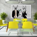 Obraz drukowany na płótnie Buldogi Francuskie - rodzina 120x80 cm