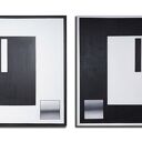 Punkty styku - dyptyk abstrakcyjny minimalizm z akrylu (2x100x90 cm)