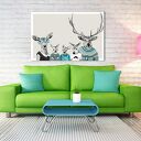 Hipsterska rodzinka jeleni 02190 - 120x80 cm