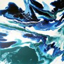 ODWAGA 60x60 cm Akryl na płótnie obraz abstrakcyjny do salonu