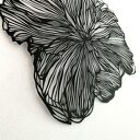 Wycinanka Black Flower II - ręcznie wykonany kwiat z czarnego papieru