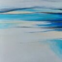 Śladami błękitnego wiatru - obraz akrylowy 50 x 100 cm
