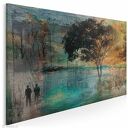 Obraz na płótnie - DRZEWO PARA ROMANTYCZNY MIŁOŚĆ - 120x80 cm