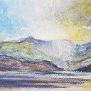 Pejzaż - ręcznie malowana akwarela z tuszem (12,5 x 18 cm)