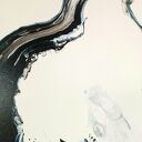 DROWNING 50x80 - ręcznie malowany czarno-biały obraz abstrakcyjny