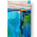 Pejzaż abstrakcyjny - ręcznie malowany obraz akrylowy 80x50 cm Paulina Lebida