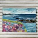 Wspomnienie wakacji Obraz w ramie pastele olejne