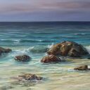 Morze, ręcznie malowany obraz olejny