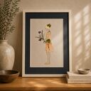 She Gathered the Morning - obraz botaniczny z suszonych kwiatów 21x30 cm