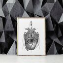 Plakat obraz anatomia serca 50x70 cm B2