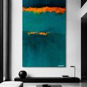 ZŁOTY ZACHÓD - ręcznie malowany obraz na płótnie 80x160cm