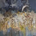 Łąka - obraz akrylowy 30x30 cm (ręcznie malowany na płótnie)