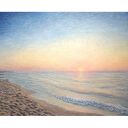 Obraz ręcznie malowany „Ostatnie blaski” - format A3