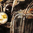 Obraz na ścianę do garażu - retro samochód 120x80 cm