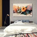 Obraz na płótnie z kwiatami w stylu boho 120x80 cm
