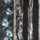 THE BLACK - ręcznie malowany obraz abstrakcyjny do salonu 60x90 cm z akrylu na płótnie