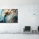 Duży obraz na ścianę Kwiaty 67 120x80 - nowoczesna sztuka loft, beton