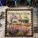 Dekoracyjny obrazek decoupage w stylu prowansalskim Lawenda