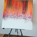 FLUO - obraz abstrakcyjny z akrylu 80x80 cm do salonu