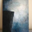 Nad ziemią - oryginalny obraz akrylowy na płótnie 70 x 50 cm