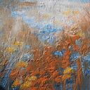 Łąka - impresja. Obraz malowany ręcznie na płótnie 50x70 cm do salonu