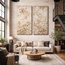 na antresolę, abstrakcja strukturalna XXL, ręcznie malowany obraz 150x140 cm