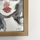 Red Lips - oryginalna akwarela w ramce 13x18 cm