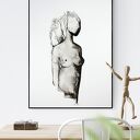 Ręcznie wykonana czarno-biała abstrakcja 50x70 cm - Project Woman