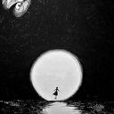 Rysunek piórkiem LA LUNA artystki plastyka Adriany Laube