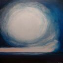 Ręcznie malowany pejzaż akrylowy 60x60 cm - kwadrat bez ramy