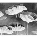 Obraz XXL KWIATY 2 120x70 cm czarno-biały na płótnie canvas - gotowy do powieszenia