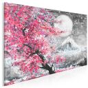 Obraz na płótnie - JAPONIA WIŚNIA PEJZAŻ DRZEWO - 70x50 cm